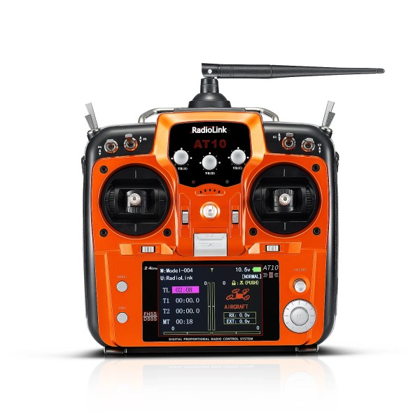 Radio link AT10II 2.4G Modellflugzeug-Fernbedienung für UAV-Kreuzungs flugzeuge Starr flügel fahrzeug und Schiff